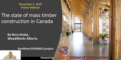 KnoWood Webinar: ‘The state of mass timber construction in Canada’